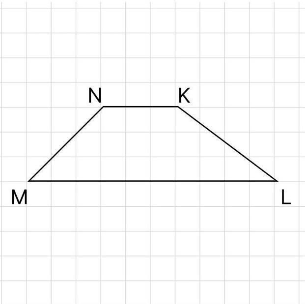 Найди площадь трапеции изображенной на рисунке если длина клетки равна 1 mnkl