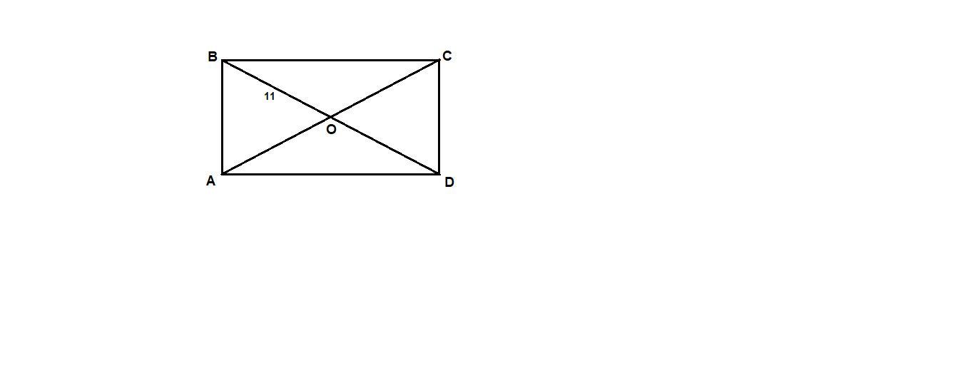 Диагонали прямоугольника авсд пересекаются в о найдите