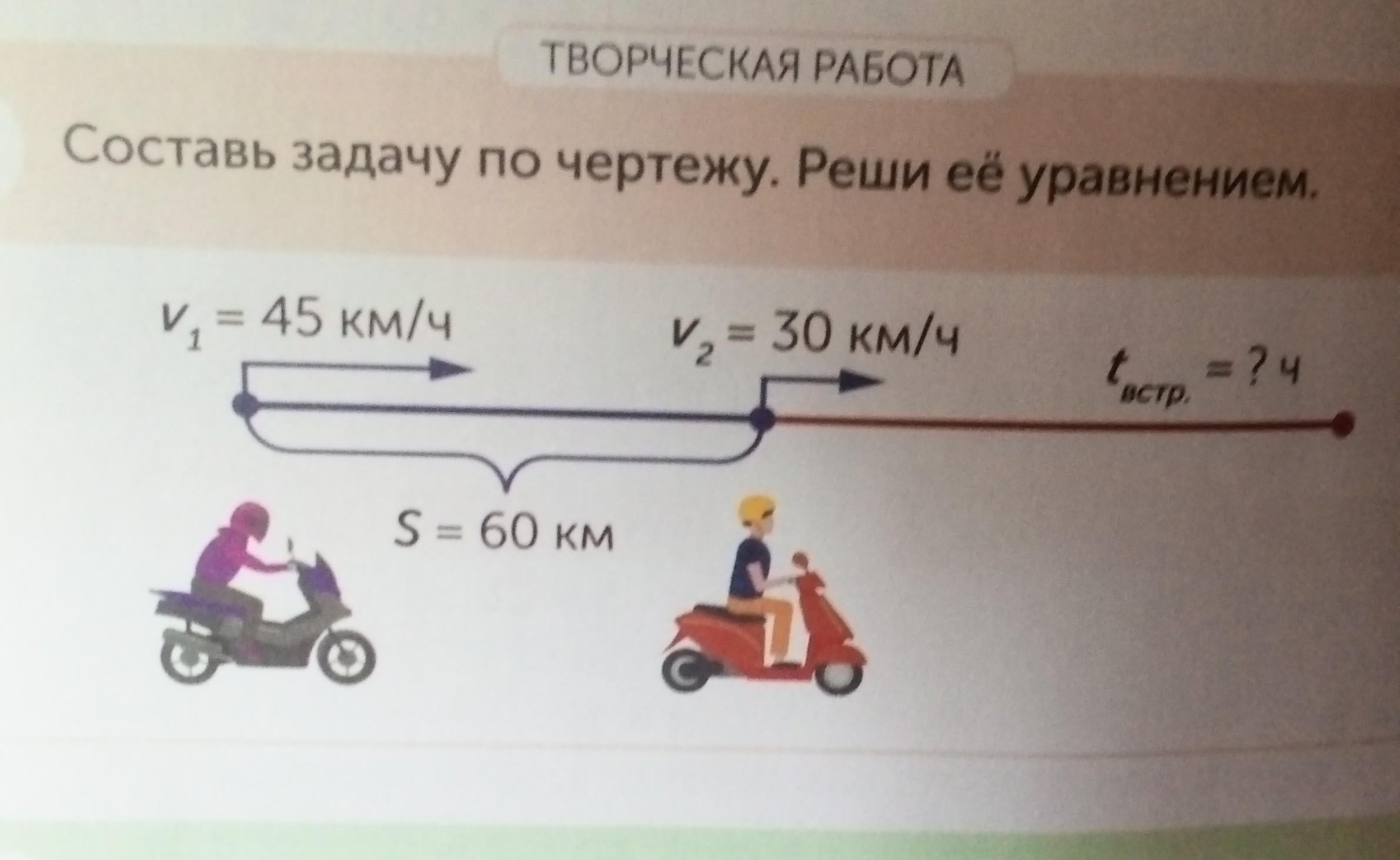 Составь задачи по чертежам и реши их 60 км ч 90 км ч 100 км