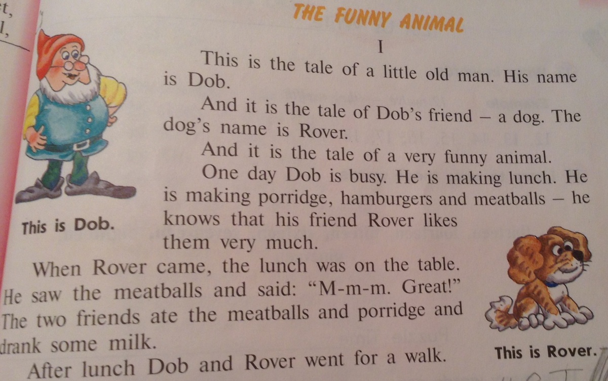 This is his friend. Перевод текста funny animals. The man and his friend текст. Текст на английском the man and his friend. Перевод рассказа the funny animal 2 часть.