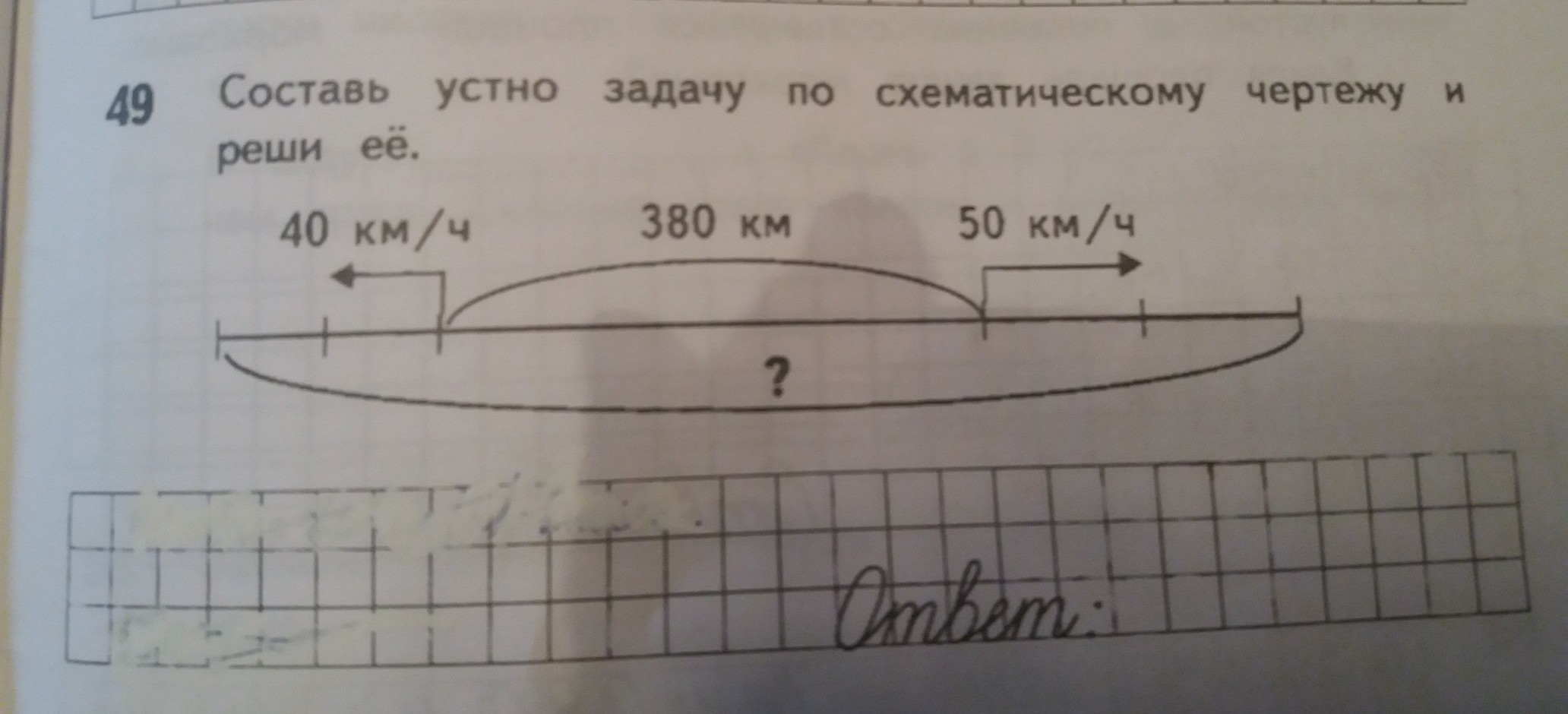 Используя рисунок составьте и решите