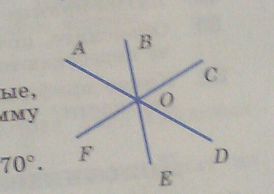 На рисунке 48 угол aob 50 угол foe 70 найдите углы aoc bod coe cod