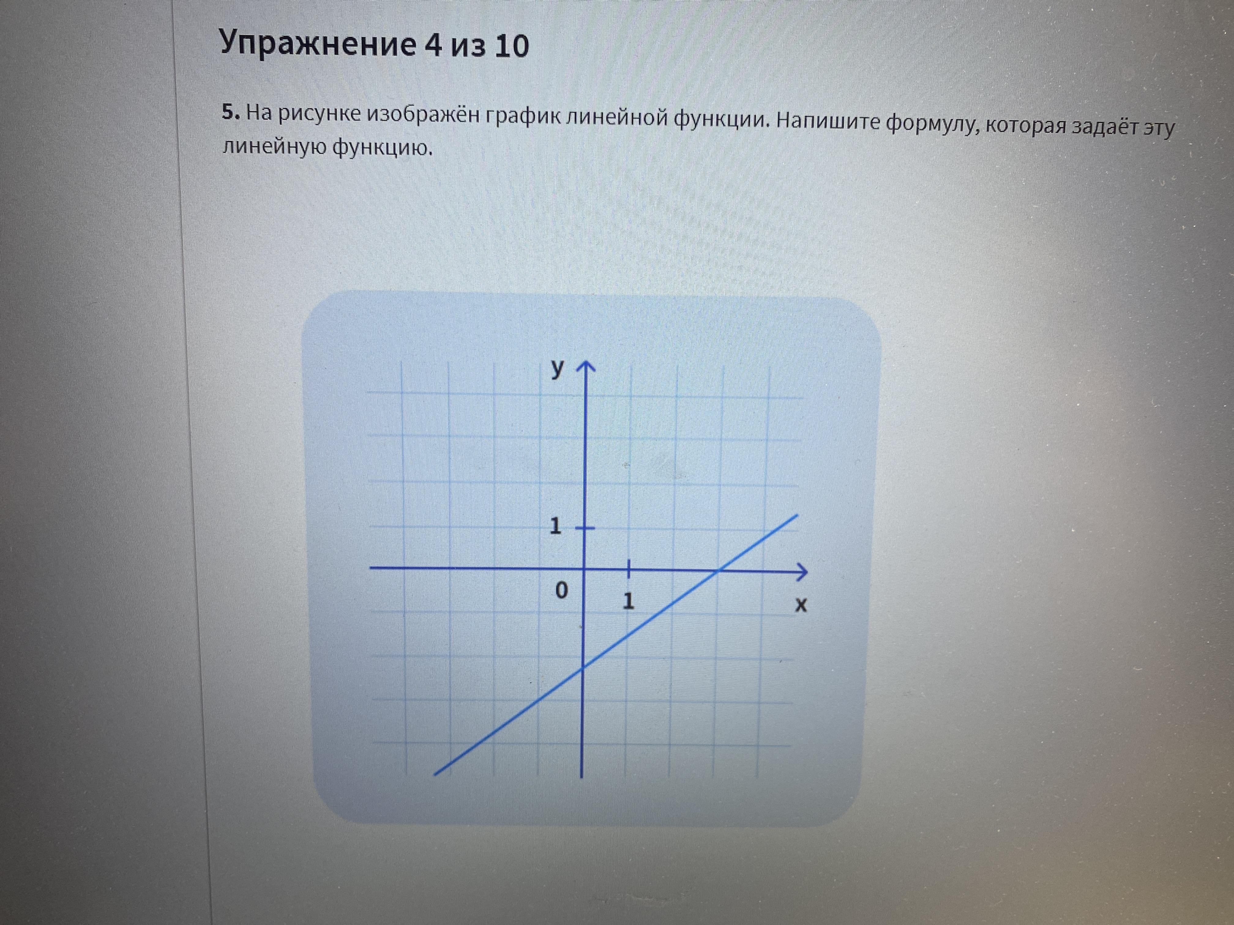 На рисунке изображен график напишите формулу