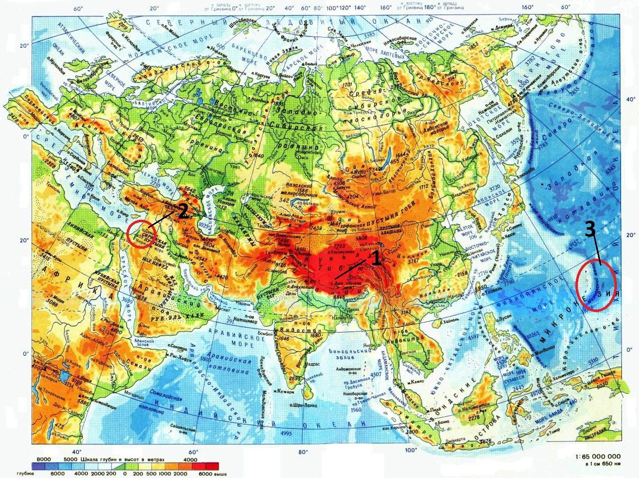 какие есть моря в мире