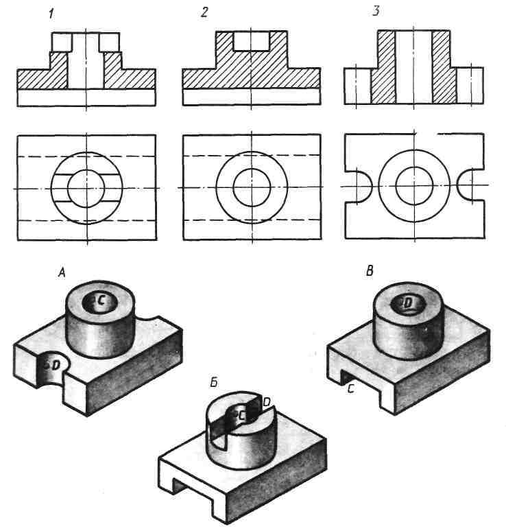 Изображения виды разрезы сечения инженерная графика