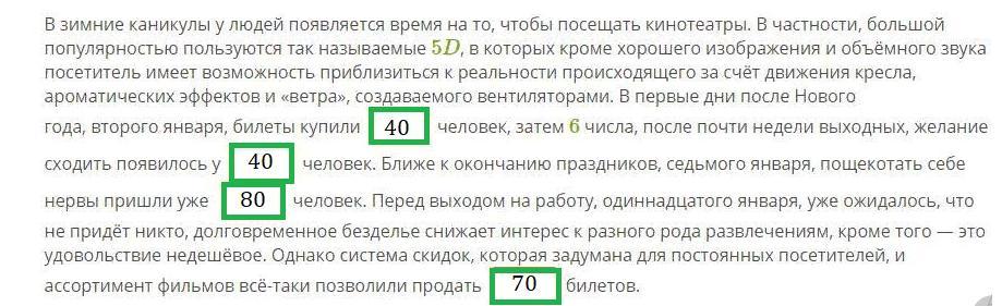 За сколько времени появляется. На графике изображена статистика по продаже билетов. В зимние каникулы у людей появляется время. На графике изображена статистика по продаже билетов в 5 д кинотеатр. На графике изображена статистика по продаже билетов в 5д.