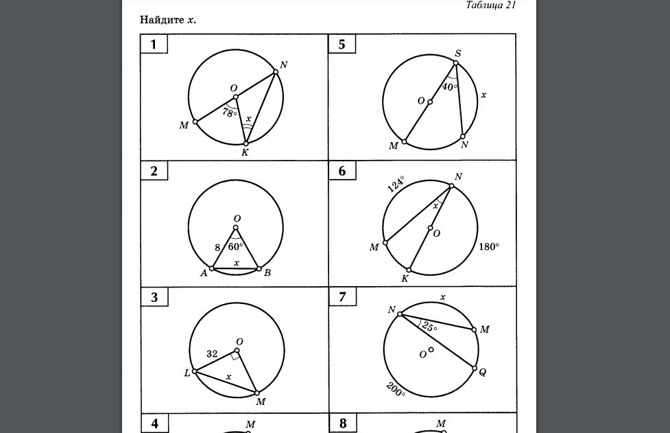 Любые вписанные углы. Центральные и вписанные углы задачи на готовых чертежах. Задания на вписанные и центральные углы 8 класс.