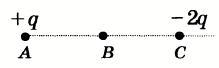 Точка в лежит на отрезке ас. +Q +Q -2q точечные заряды. Неподвижные точечные заряды +q и -2q расположены в точках. Точка в располагается на АС неподвижные точечные заряды. Напряженность в середине отрезка.