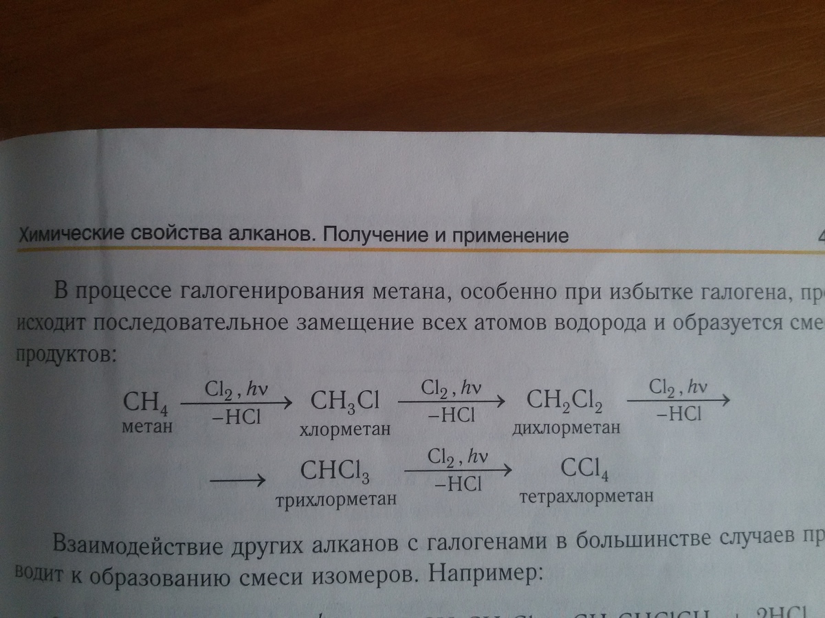 Составьте уравнение горение метана