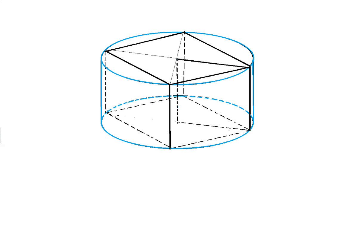 Объем цилиндра описанного около прямой призмы. Цилиндр описан около прямой Призмы. Куб цилиндр Призма в ребрами. Призма лежачая. Прямая Призма.