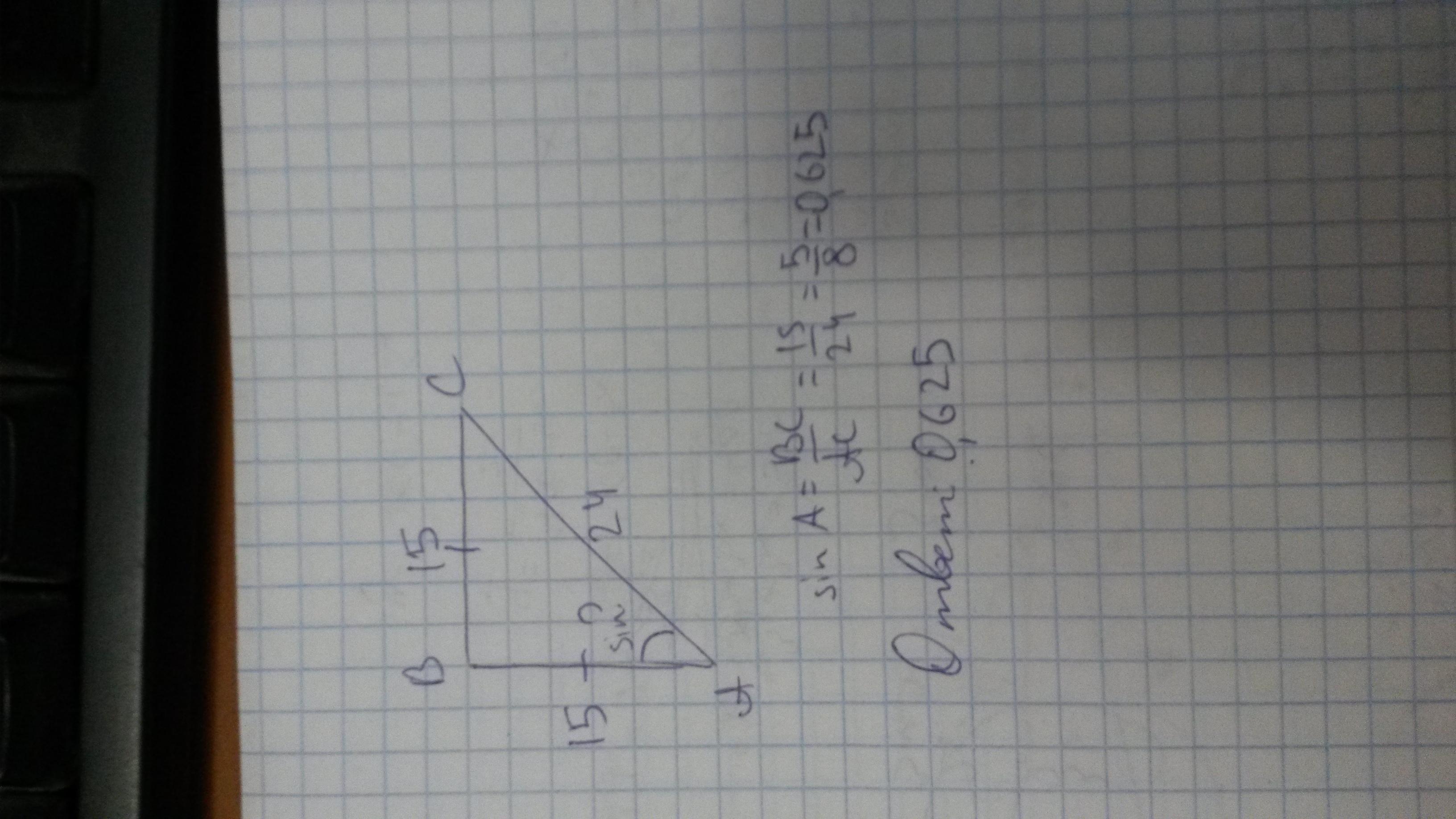 В треугольнике авс найдите sin