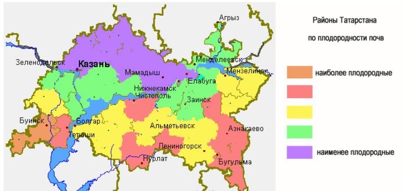 Карта татарской республики