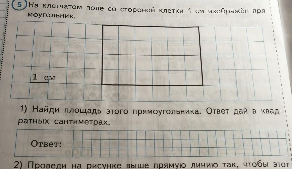 На клетчатом поле со стороной клетки 1 см изображена фигура изобрази на рисунке прямоугольник 16см