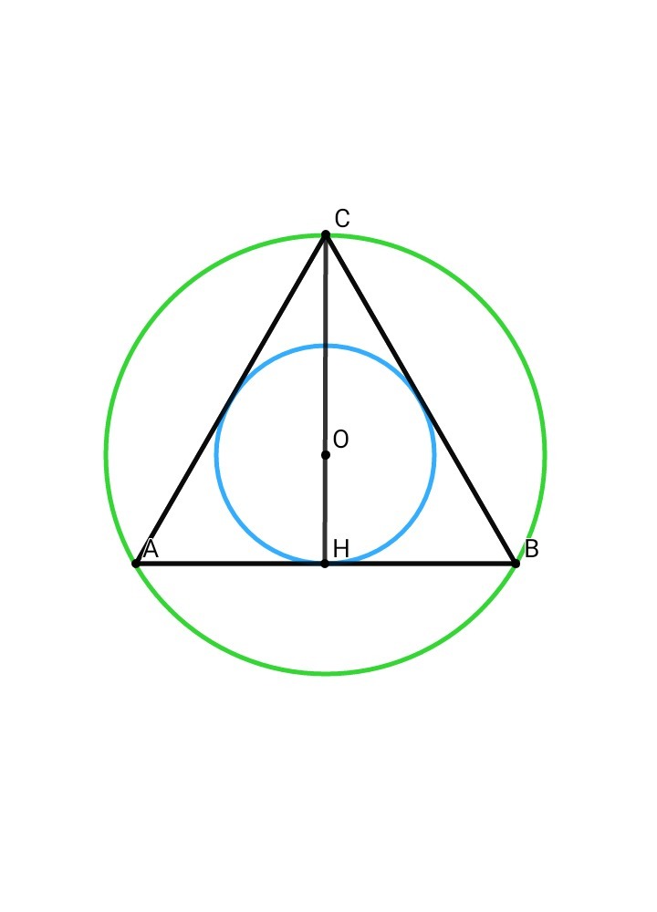Как в окружности нарисовать треугольник в