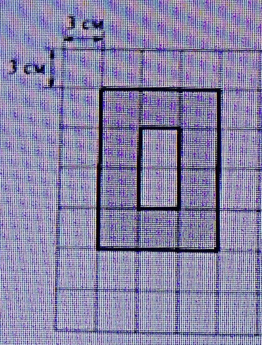 На рисунке дано поле расчерченное на прямоугольники со сторонами 3 и 4 см