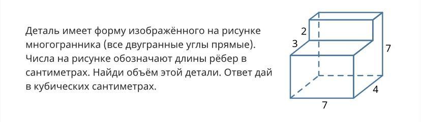 Деталь имеет форму изображенного на рисунке многогранника цифры