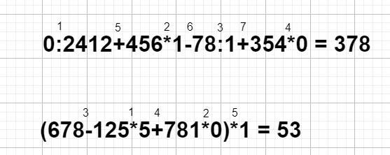 125 5. 0 2412 456 1 78 1 354 0. (678-125•5+781•0)•1 Как решить. Решение 0÷2412+456×1-78÷1+354. 0 2412+456/1-78:1+354/0 Решить по действиям.