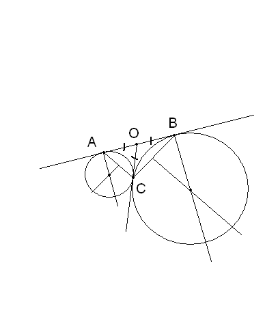 Касательные к окружности пересекаются в точке. Касательная к касающимся окружностям. Построить касательную к касающимся окружностям. Принцип построения касательных. Перпендикуляр касательной прямой.