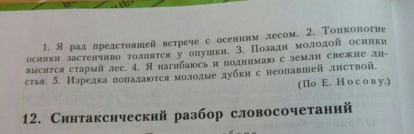 Спишите разберите предложение по членам. Тонконогие осинки застенчиво толпятся. Спишите. Тонконогие осинки застенчиво толпятся. Я рад предстоящей встрече.