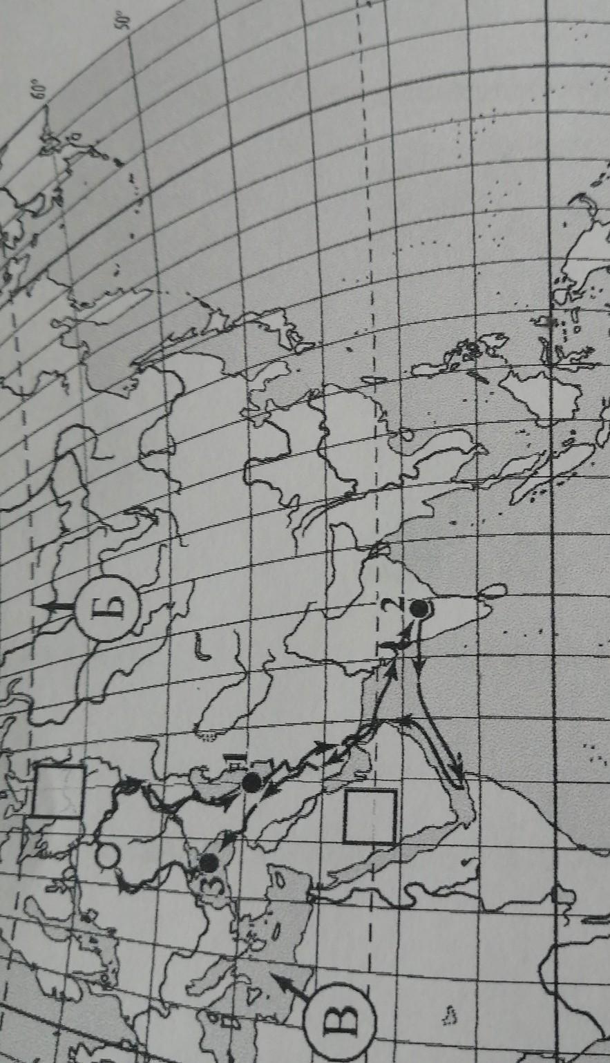по линии маршрута экспедиции отмечены ответ