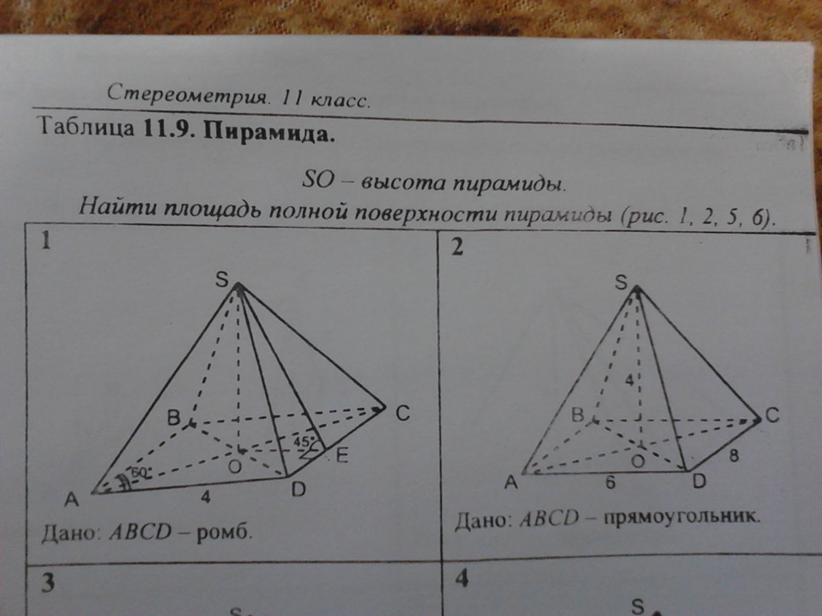 Пирамида 10. Стереометрия 11 класс таблица 11.10 пирамида. Стереометрия 11 класс таблица 11 9 пирамида. 11.9 Пирамида so высота пирамиды. Рабинович геометрия 10-11 таблица 11.11 пирамида. Усеченная пирамида.