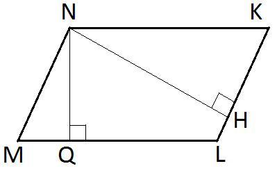 Найди высоту nq параллелограмма mnkl