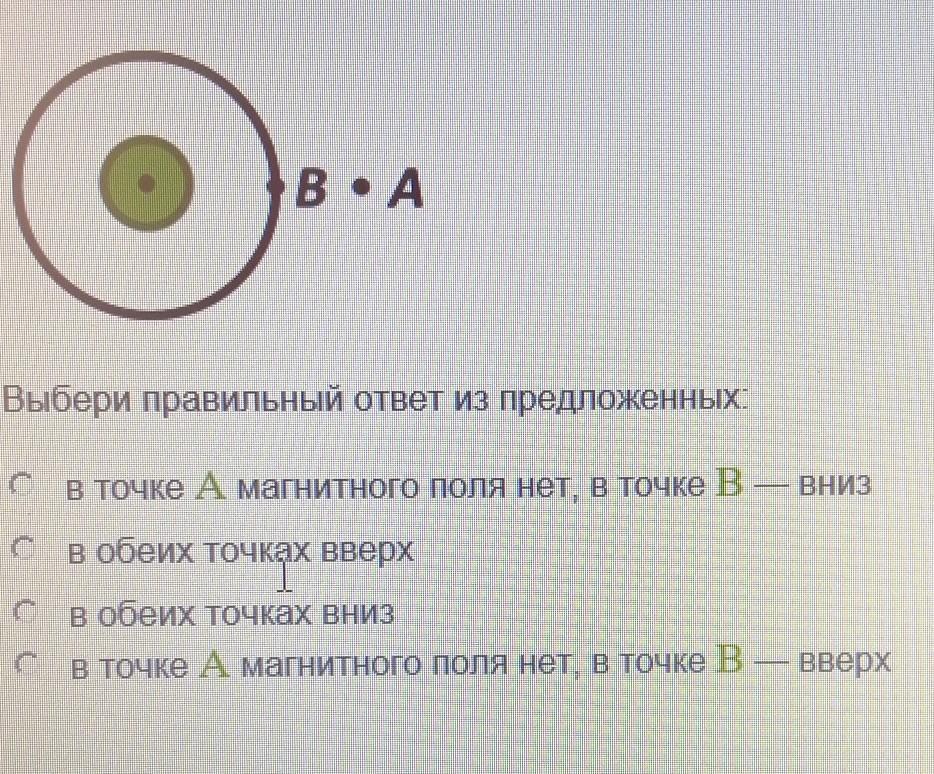 Для прямого проводника с током изображенного на рисунке определи направление линий