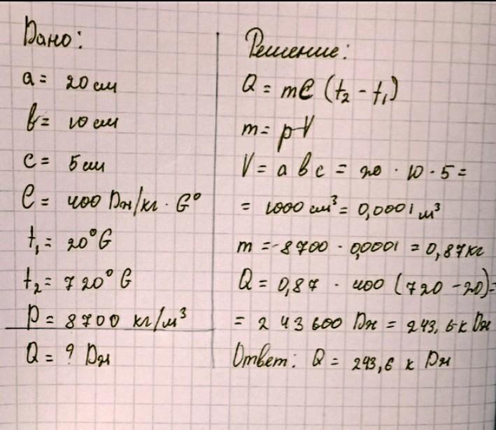 Перед горячей штамповкой латунную болванку массой 15