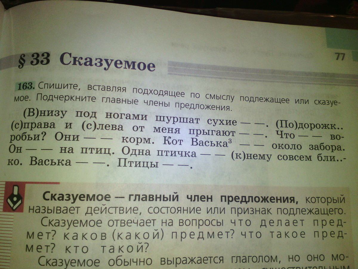 Спишите вставляя имена и фамилии. Подлежащее и сказуемое 1 класс. Внизу под ногами шуршат сухие листья. Спишите вставляя подходящие по смыслу подлежащее или сказуемое. Спиши вставляя по смыслу подлежащее и сказуемое.