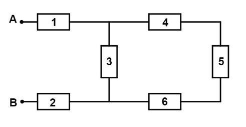 В цепи схема которой изображена на рисунке. Участок АВ электрической цепи состоит из одинаковых резисторов.
