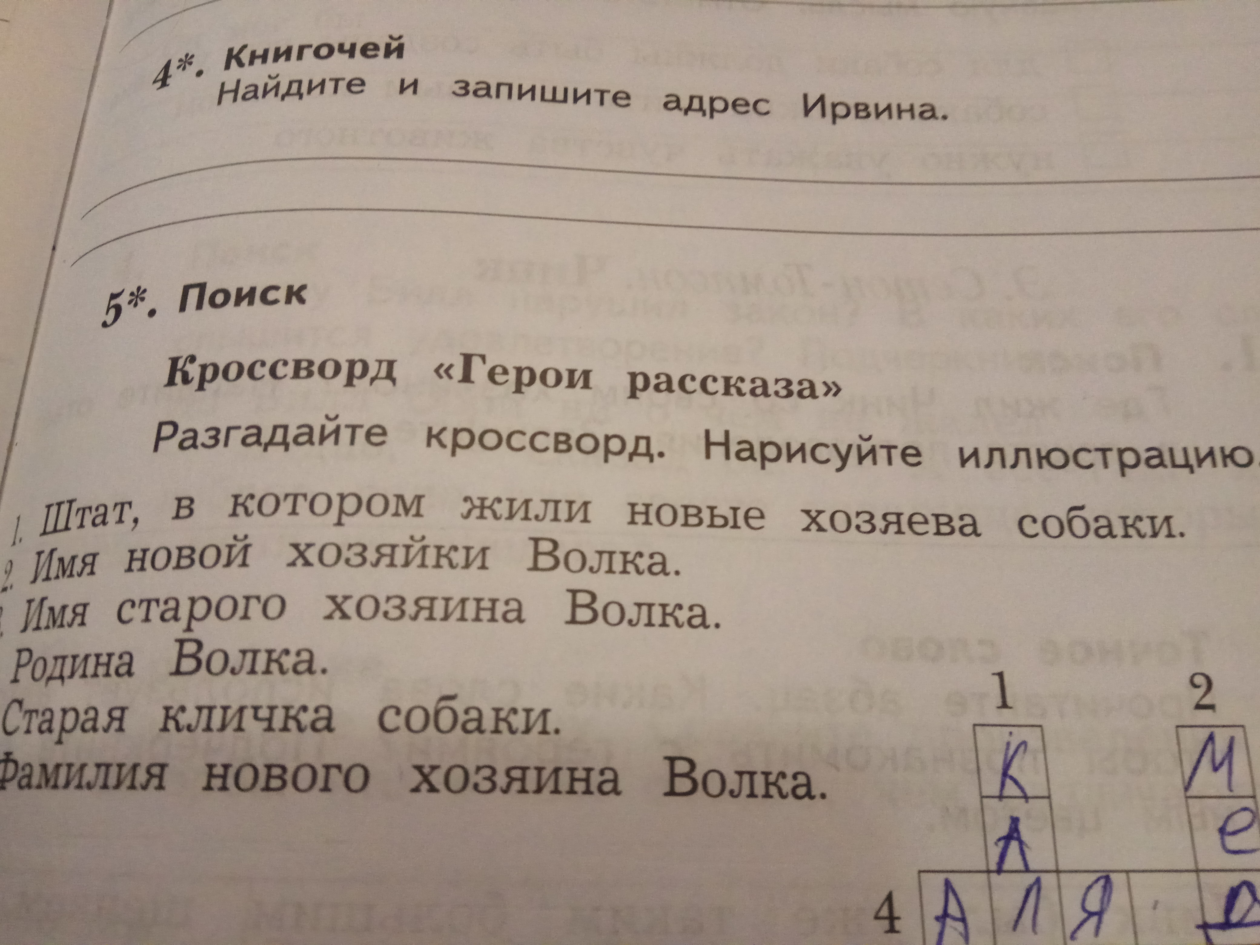 Разгадай кроссворд нарисуй иллюстрацию бурый волк