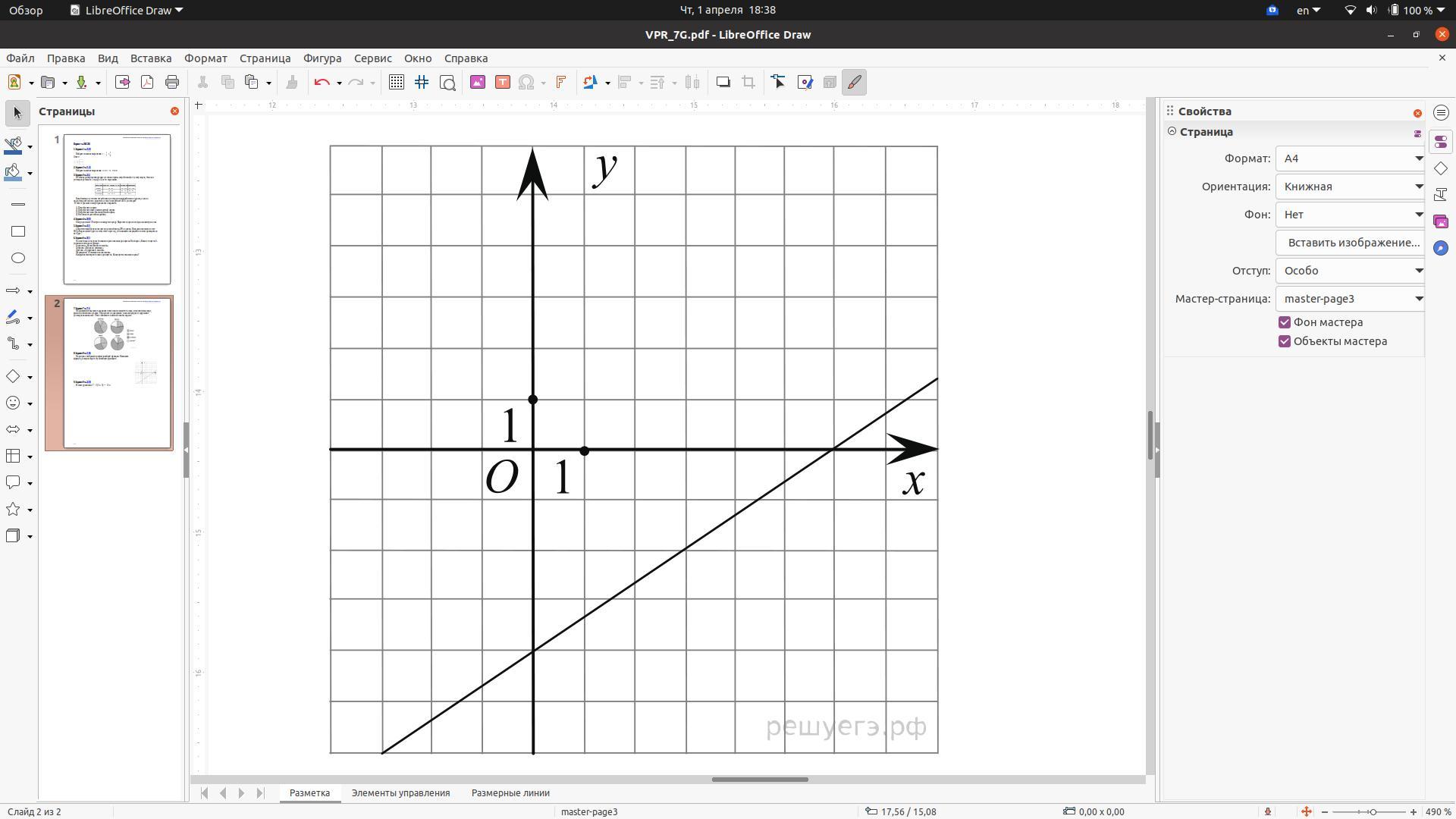 На рисунке изображен график линейной функции 8