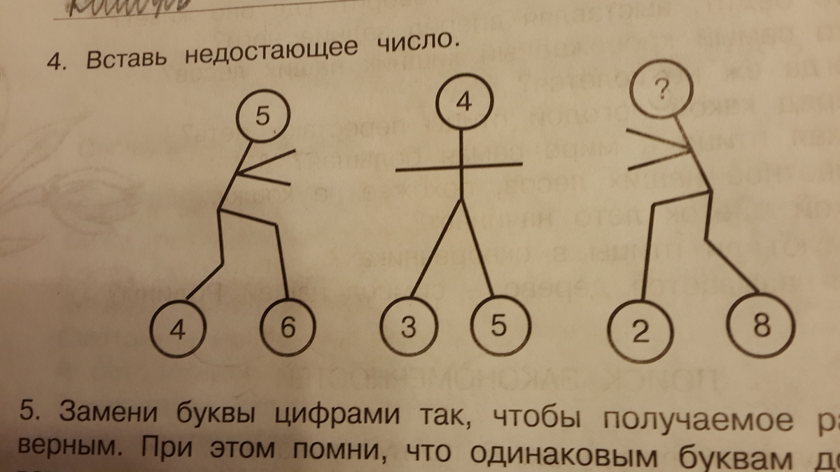 Расставь человечков по подсказкам сверху пронумеруй человечков на каждом рисунке