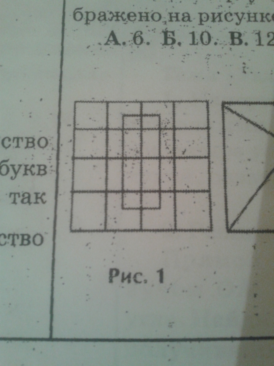 Тест сколько квадратов на рисунке ответ