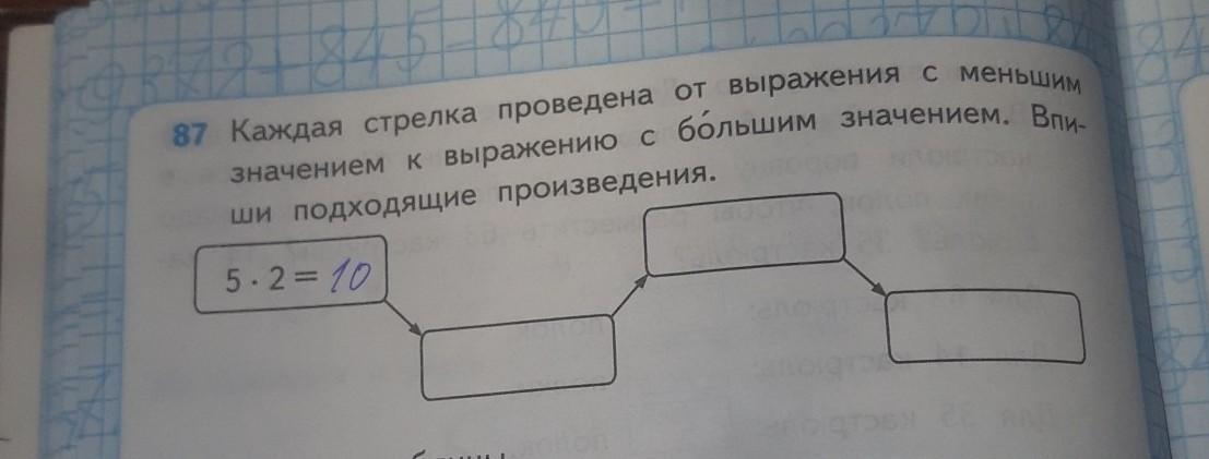 Каждый стрелок. Выражение с большим значением к выражению с меньшим значением. Каждая стрелка проведена от выражения с меньшим значением. Стрелки проведены от произведений с меньшим значением.