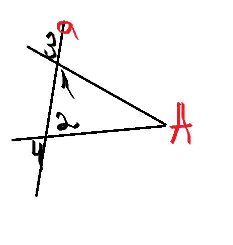 Стороны угла а пересечены