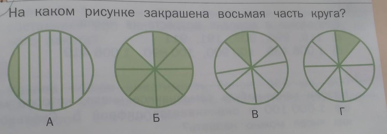 Нарисуй и закрась две трети круга три четверти круга пять восьмых круга