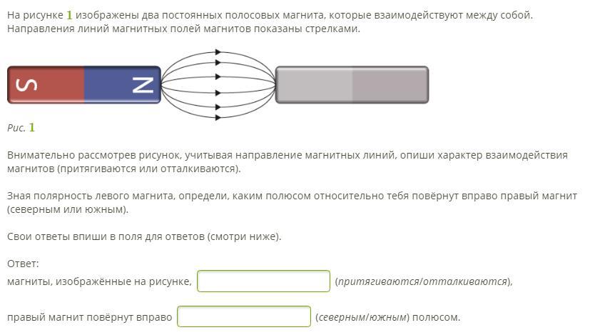 На рисунке изображены две магнитные