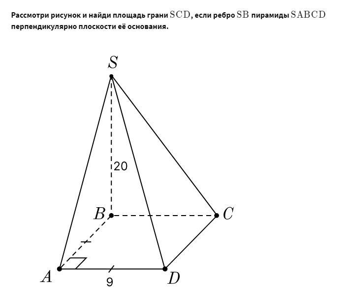 Ребра пирамиды рисунок. Ребро пирамиды перпендикулярно плоскости основания. Если в пирамиде рёбра перпендикулярны. Площадь грани. Как найти площадь грани.