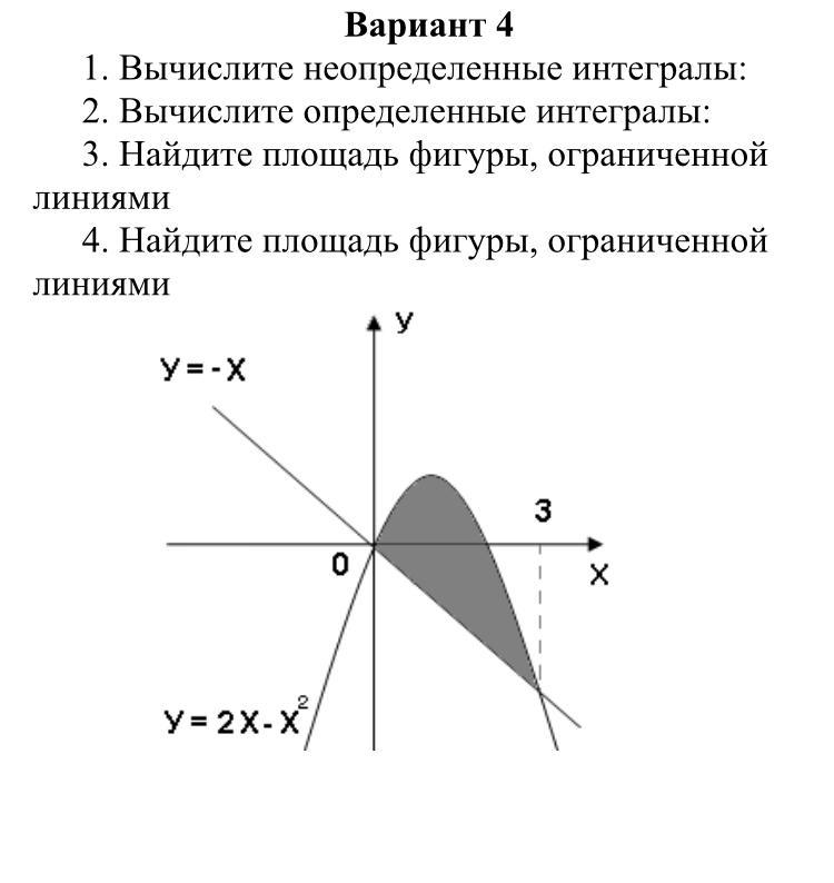 Площадь фигуры ограниченной линиями через интеграл