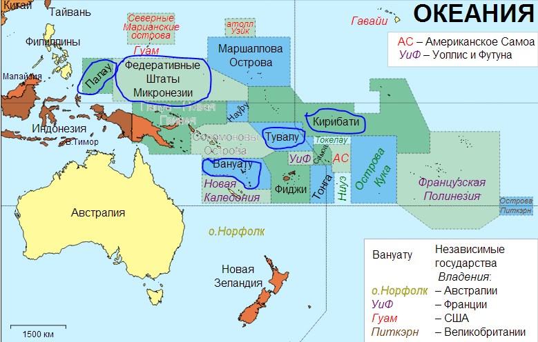 Регион океания страны. Государства Микронезии на карте. Федеративные штаты Микронезии на карте. Государства Океании и их столицы.