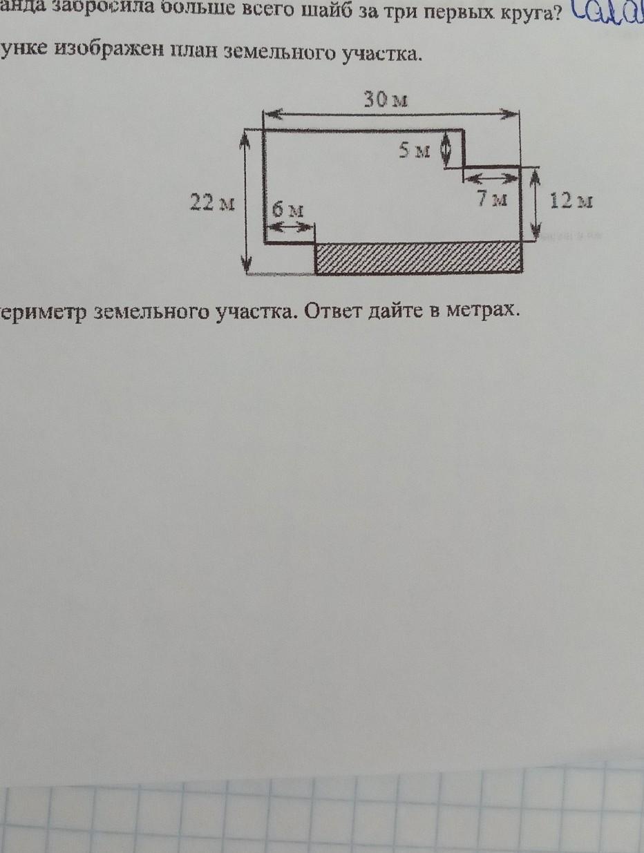 На рисунке изображен план земельного участка найдите периметр земного участка ответ дайте в метрах