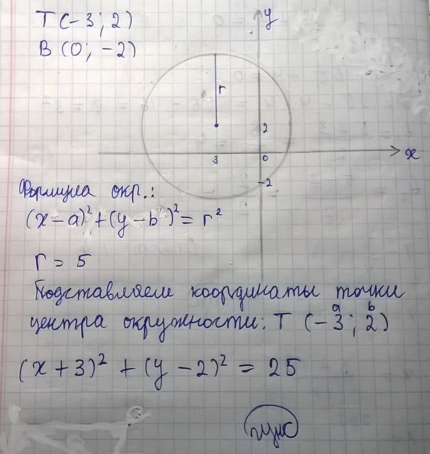 На рисунке изображена окружность с центром в точке о заполните таблицу