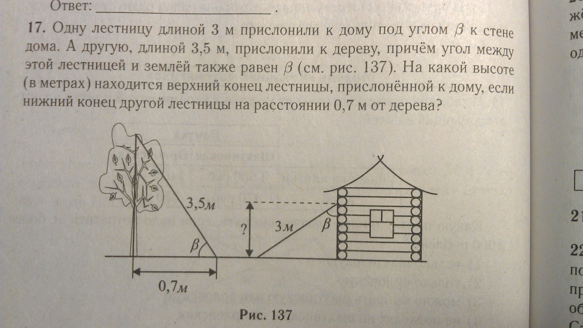 Пожарную лестницу приставили к окну. Одну лестницу длиной 2 м прислонили к дереву под углом Бетта к дереву. Лестница длинной 2.5 м прислонили к дереву. Лестницу длиной 2.5 м прислонили к дереву 0.7. Санки прислонили к домику.