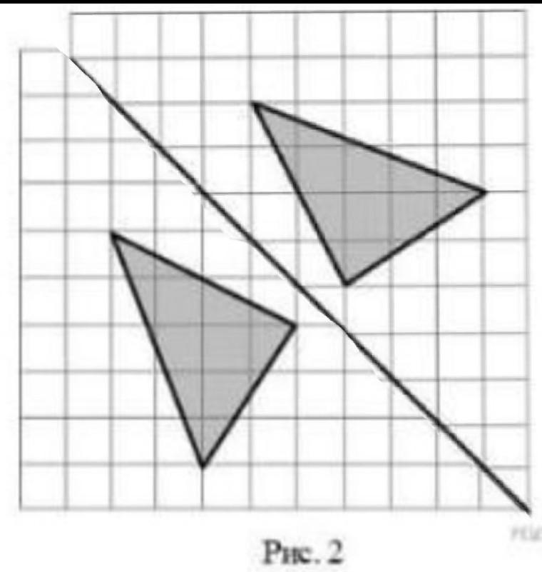 На клетчатой бумаге изображены фигуры симметричные относительно изображенной прямой нарисуйте