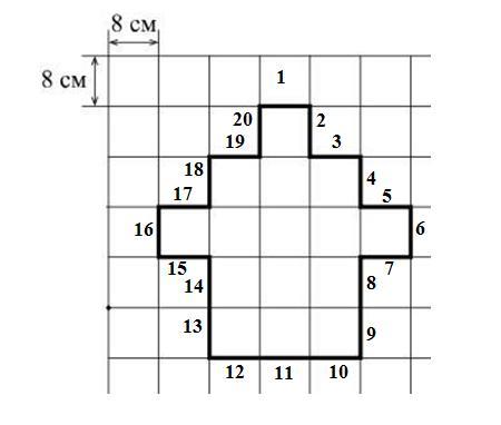 На рисунке дано поле расчерченное на квадраты со стороной 6 см найдите периметр этой фигуры