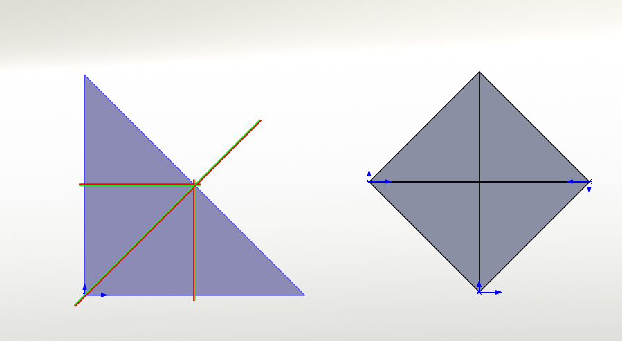 Разделить квадрат на 4 равных треугольника. Разделить треугольник на равные части. Равнобедренный прямоугольный. Деление треугольника на равные части. Разделить треугольник на 4 равные части.