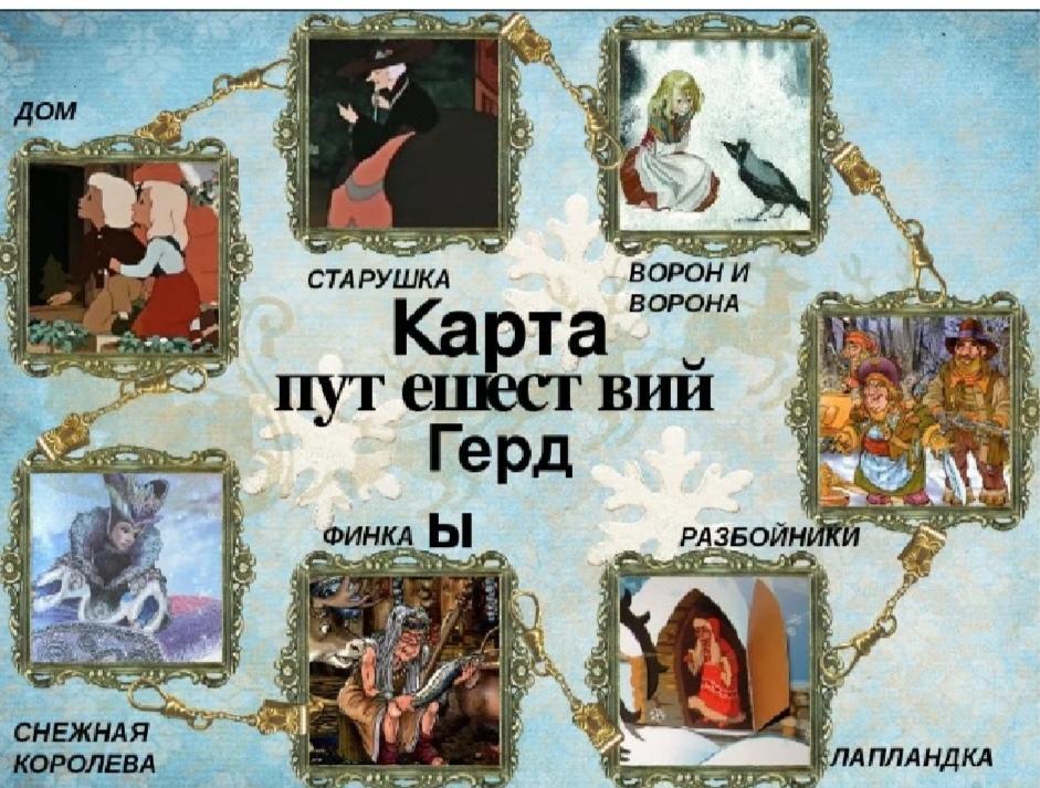 Карта пути герды к каю карта