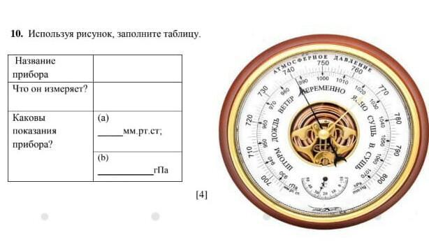 Используя рисунки заполните таблицу