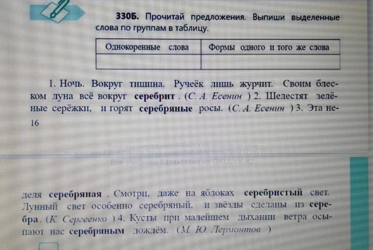 Выдели форму 1 слова